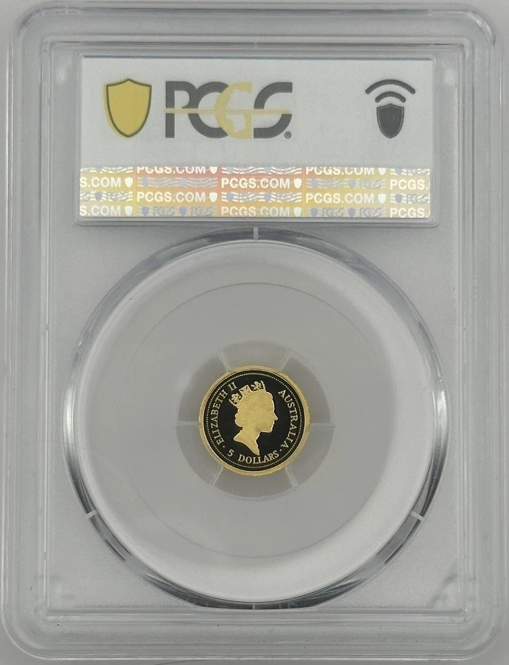 1995 $5 Australia 1/20 Gold Proof Kangaroo Nugget Coin • PR69 POP 2 • 900 MINTED - Image 3 of 4