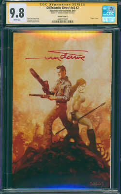 Die!namite Lives #2 Non-Zombie Virgin Signed by Suydam CGC 9.8