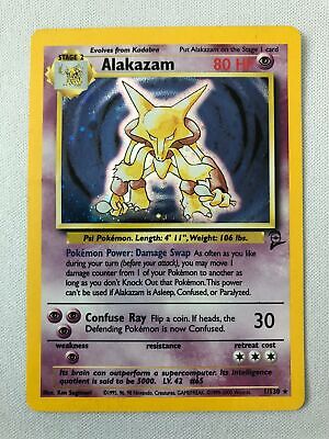 Mavin  Alakazam #65 - Base Set 2 rare holo 1/130 Near Mint Pokemon card  full evolution