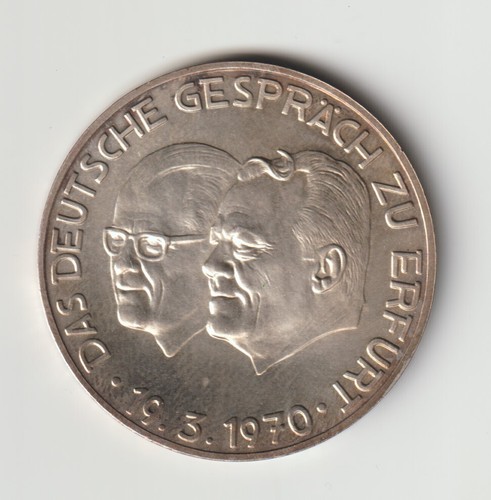 Medaille Deutschland Das Deutsche Gespräch Erfurt 1970 Willy Brandt Willi Stoph