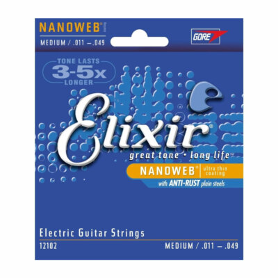 Elixir Nanoweb vernickelte Stahlsaiten (0,011 - 0,049)