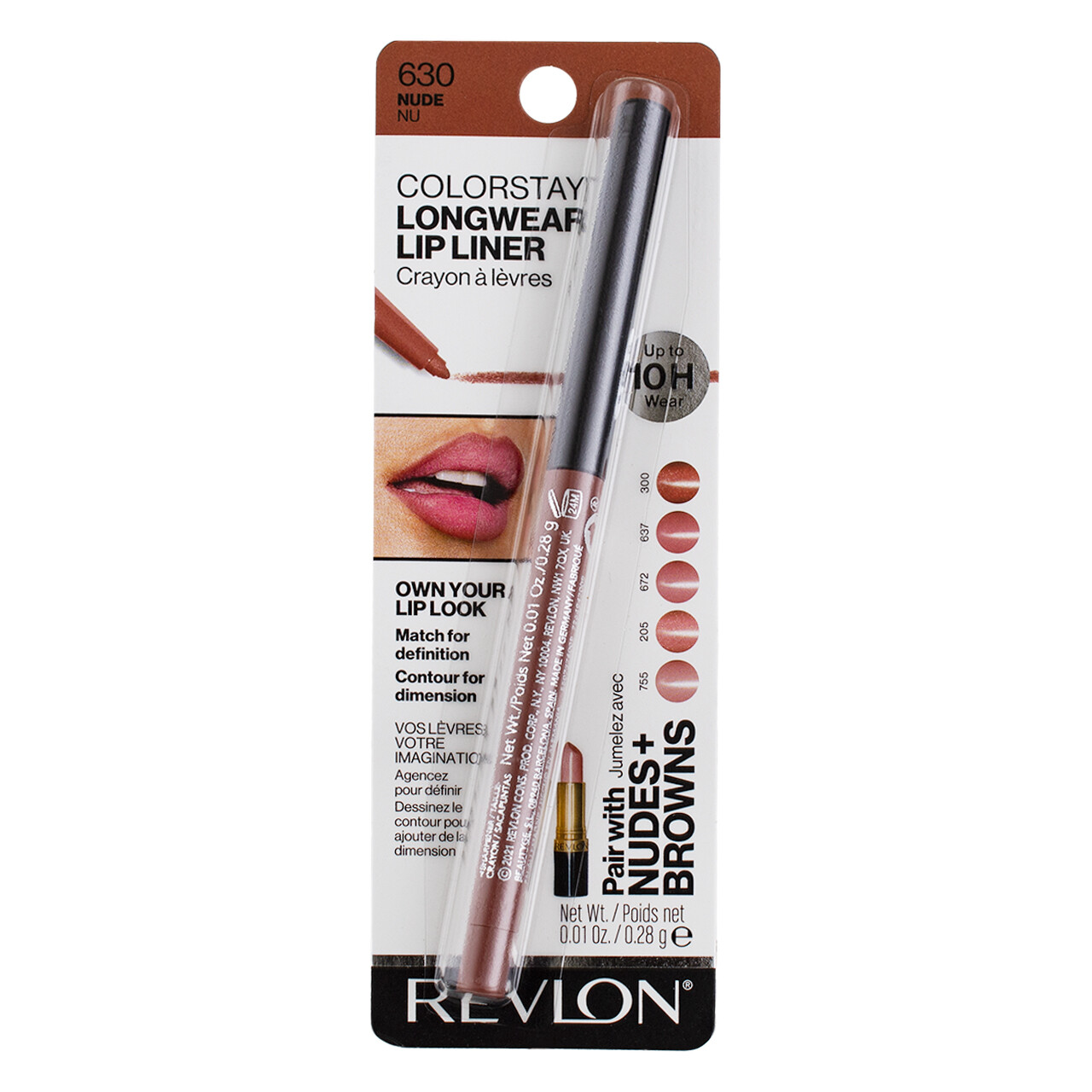 Revlon ColorStay Nude 630 Lipliner, 2 Pack, 0.01 oz