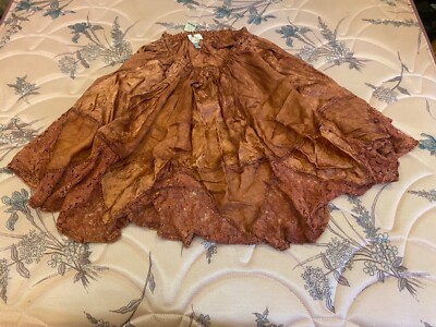 Unique Vintage Cache Shabby Chic Boho Circle Skirt Lace Sz L New Old Stock w/Tag