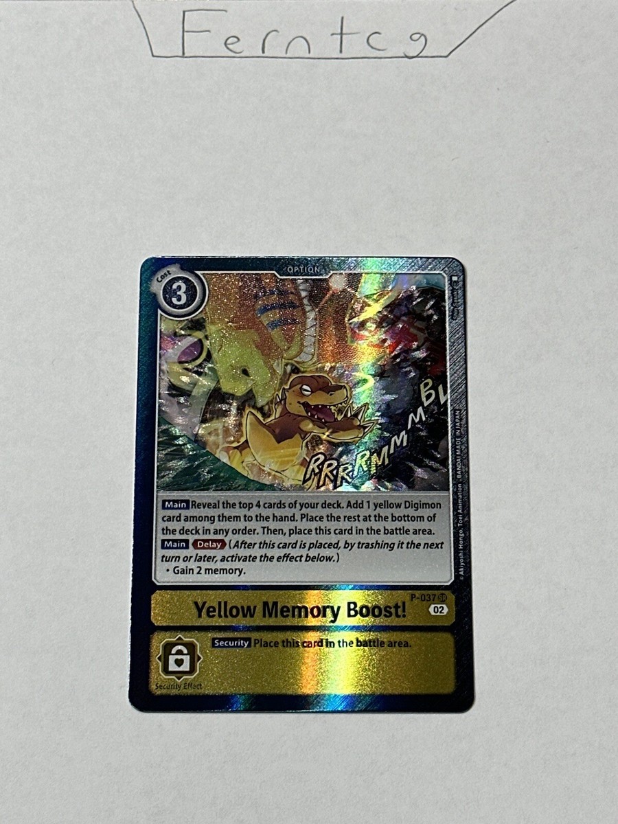 Digimon Yellow Memory Boost Reprint Super Rare Resurgence Booster Ships  Same Day | eBay