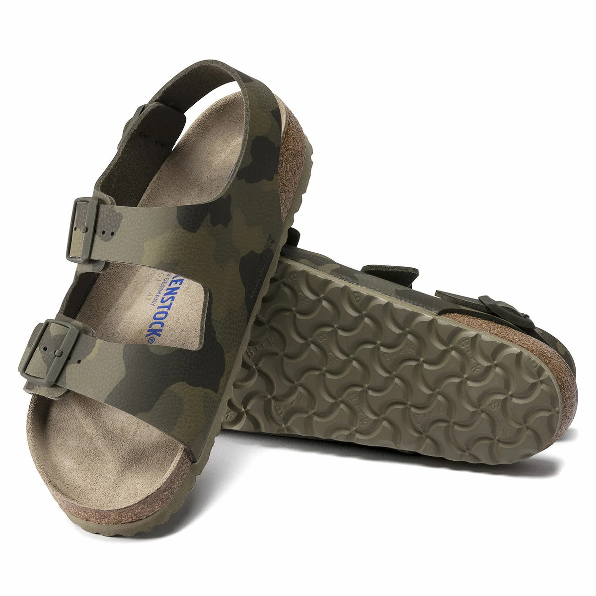 BIRKENSTOCK MILANO SANDALI UOMO PLANTARE MORBIDO MILITARE eBay