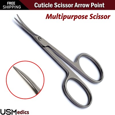 CURVED NAIL SCISSOR ARROW POINT MULTIPURPOSE VERY THIN CUTTER SUPER SHARP STEEL