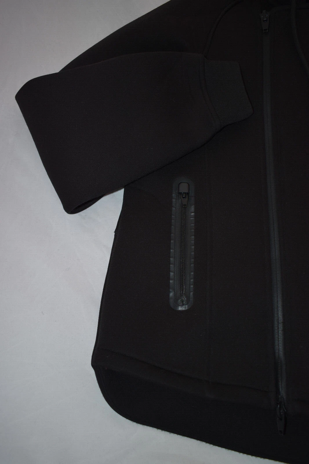 Alexander Wang x H&M felpa con cappuccio nera subacquea giacca biker cerniera uomo XS small