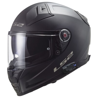 LS2 FF811 Vector 2 Solid mit Sprechanlage 4X UCS matt black Gr. XL Motorradhelm