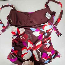 Athleta NEW Square Neck Tankini Top/Hero Bloom Decadent Chocolate/Size 38 D/DD