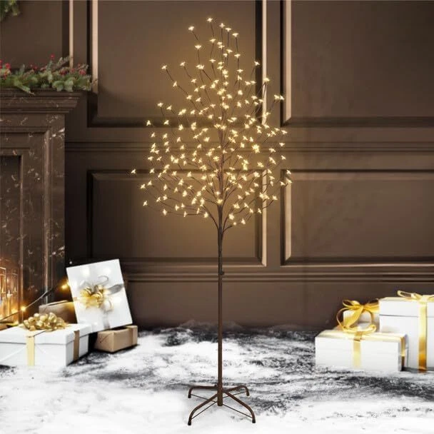 Christmas Tree with Lights Artificial Sakura Cherry Blossom Adjustable Branches - Image 3 of 4