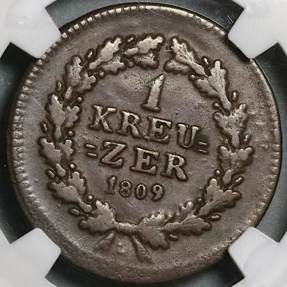 1809 NGC XF 45 Nassau 1 Kreuzer Weilburg Usingen German Coin POP 1/0 (22060201C) - Image 4 of 4