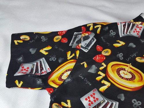 Club Shirt Mens XL Steve & Barrys Casino Poker Roulette Chips Loungewear Lounge - Photo 8/11