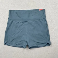 DSG Women's Cotton Seamless Shortie Shorts Size XXL Blue 3" Ultra High Rise