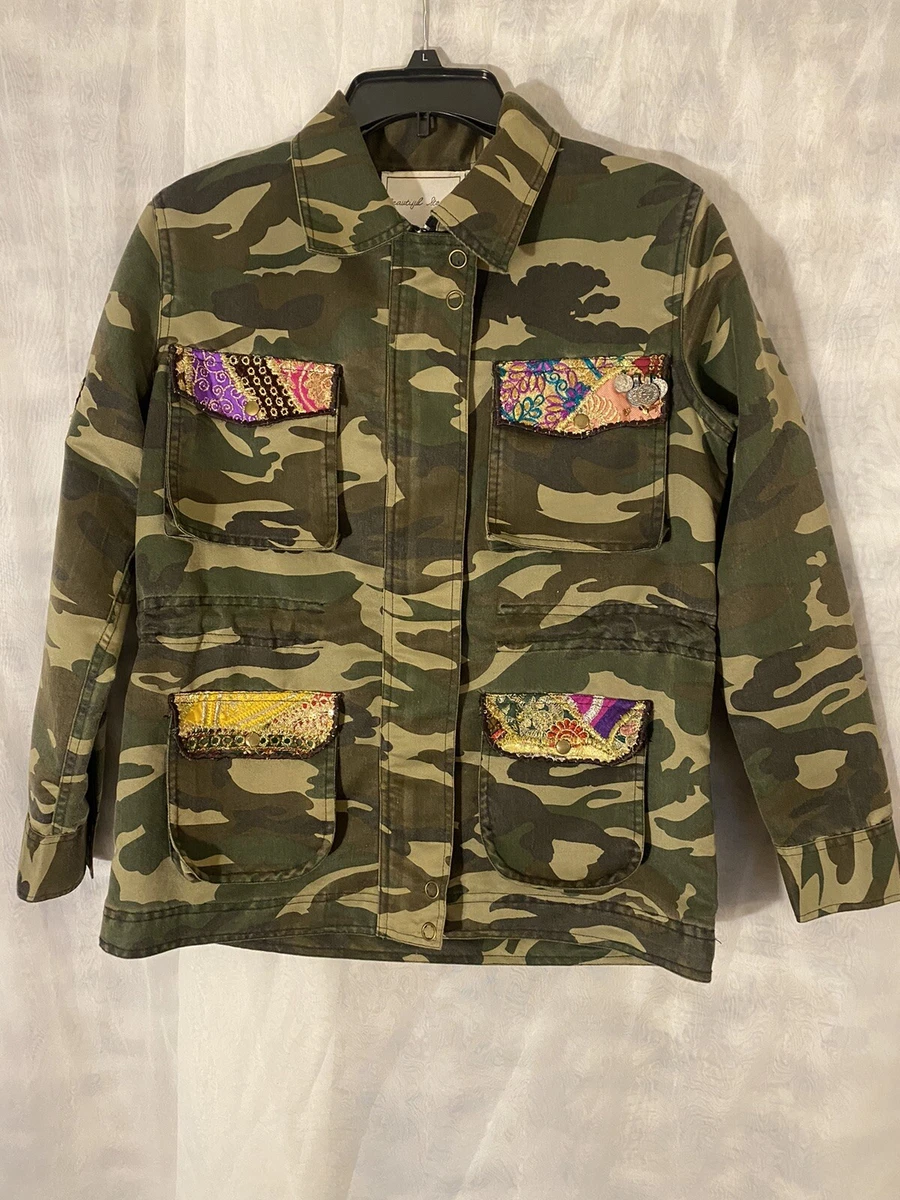 Embellished clearance camo jacket