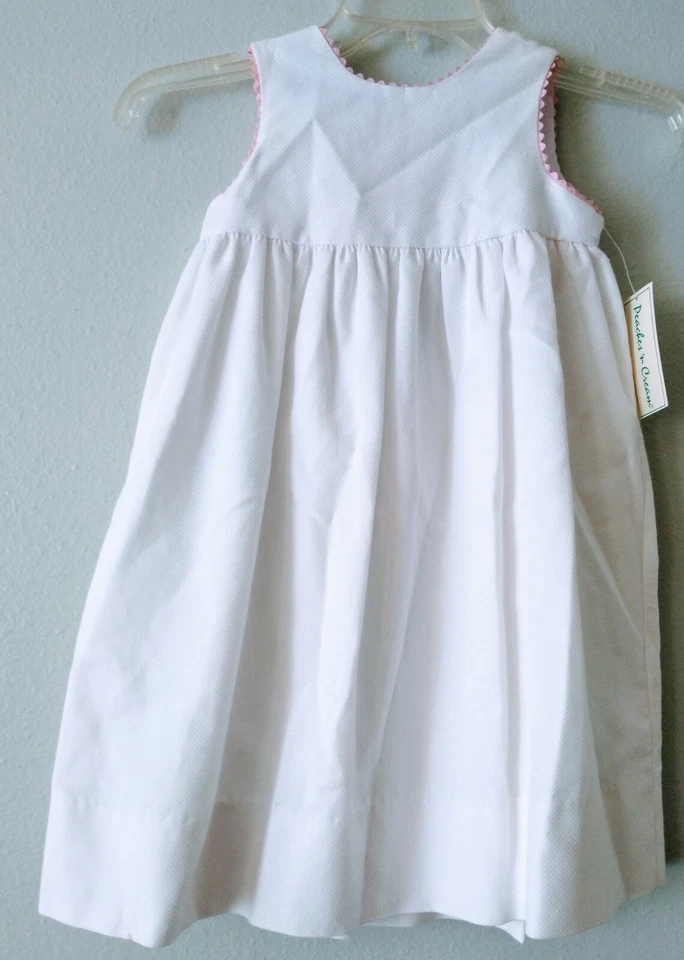 Peaches 'n Cream 女孩尺寸 2t 粉色白色礼服复活节春季婚礼茶会 — 第 2/4 张图片