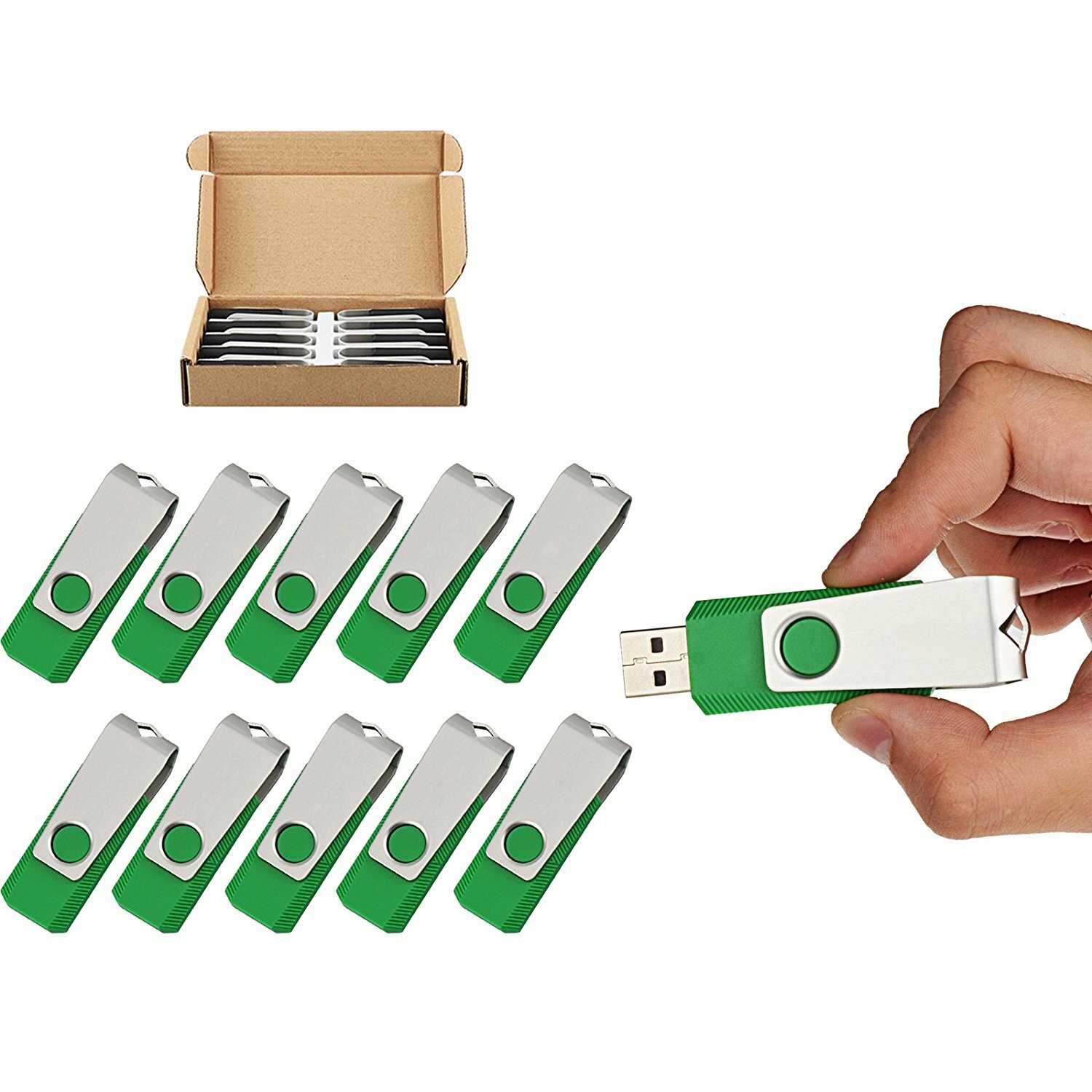 Memoria USB kootion 10 piezas/lote 1GB-16GB USB 2.0 con giro, imagen 9