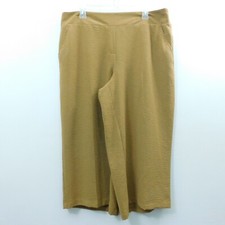 Nine West Dress Pants Wide Leg Crop Butterscotch 37277 w/ Pockets PXL Petite XL