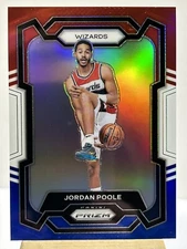 2023-24 Panini Prizm Basketball Jordan Poole Red White Blue #51 Wizards ￼￼