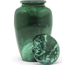 Cremation Urn for Human Ashes  Funeral Urn for Adults Remains Velvet Bag- Green