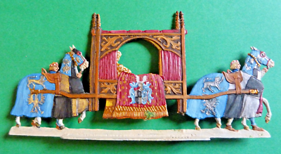 Plats d'étain - flat tin - Zinnfiguren - 16 guerriers