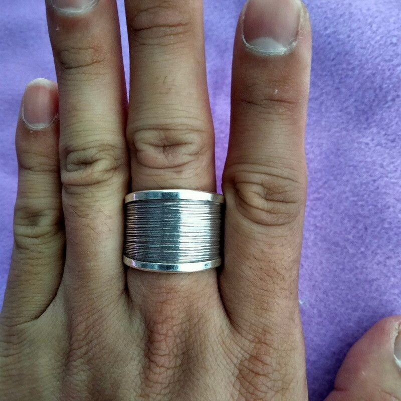 Fine Silver Rings 925 Sterling Solid Adjustable Free Size Vintage