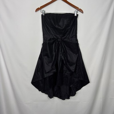 cynthia rowley black dress Size 6 Little Side Zip Sleeveless Pockets EUC Invisible back zip closure Cynthia Rowley Scallop Flounce Dress