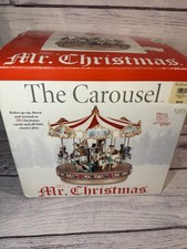 Mr. Christmas Holiday Around the Carousel Lights Animated Musical