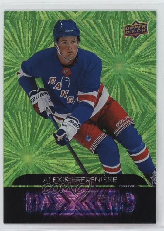 2020-21 Upper Deck Dazzlers Green Alexis Lafreniere Lafrenière Rookie RC 1lq2