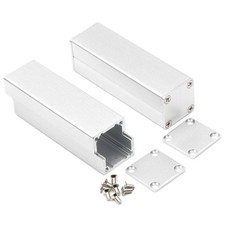 25x25x80mm Silver Split Aluminum Enclosure Electronic Project Box Case 2 PCS