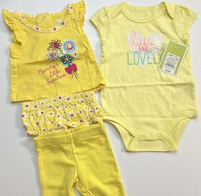 Baby Clothes lot yellow:  Mommy s Little Sunshine outfit, Circo bodysuit NWT