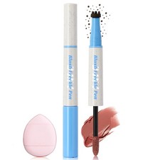 2 in1 Freckle Blush Pen, Dark Brown Freckle Coral Orange