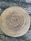 Vintage Coil Basket, Handmade, Rafia, Geometric Pattern — photo 5