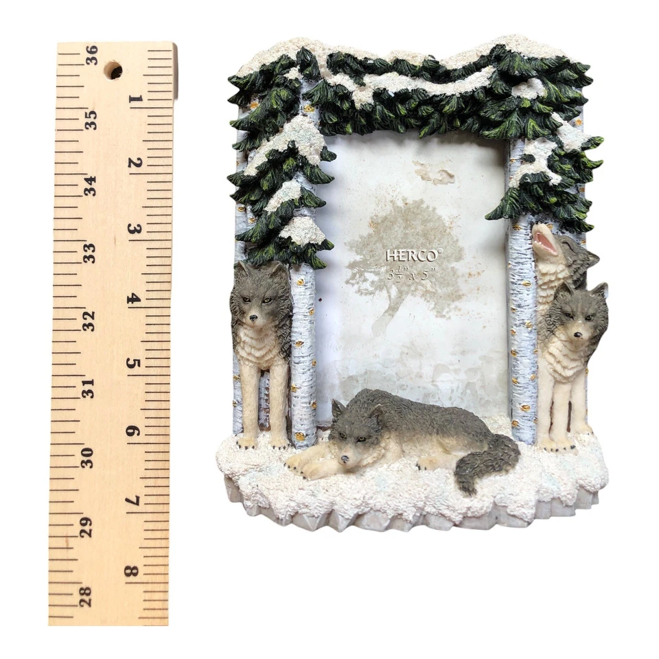 3D-поднятая керамическая рама для картины 3,5x5 с воющим волком деревенская хижина деревенский стиль кантри - Изображение 2 из 4