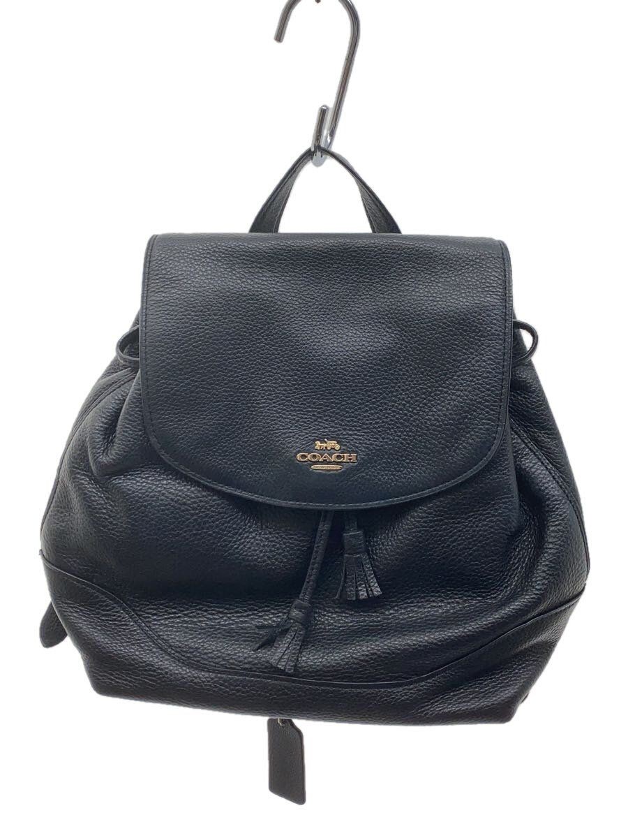 Coach backpack rucksack leather Black f72645 Used