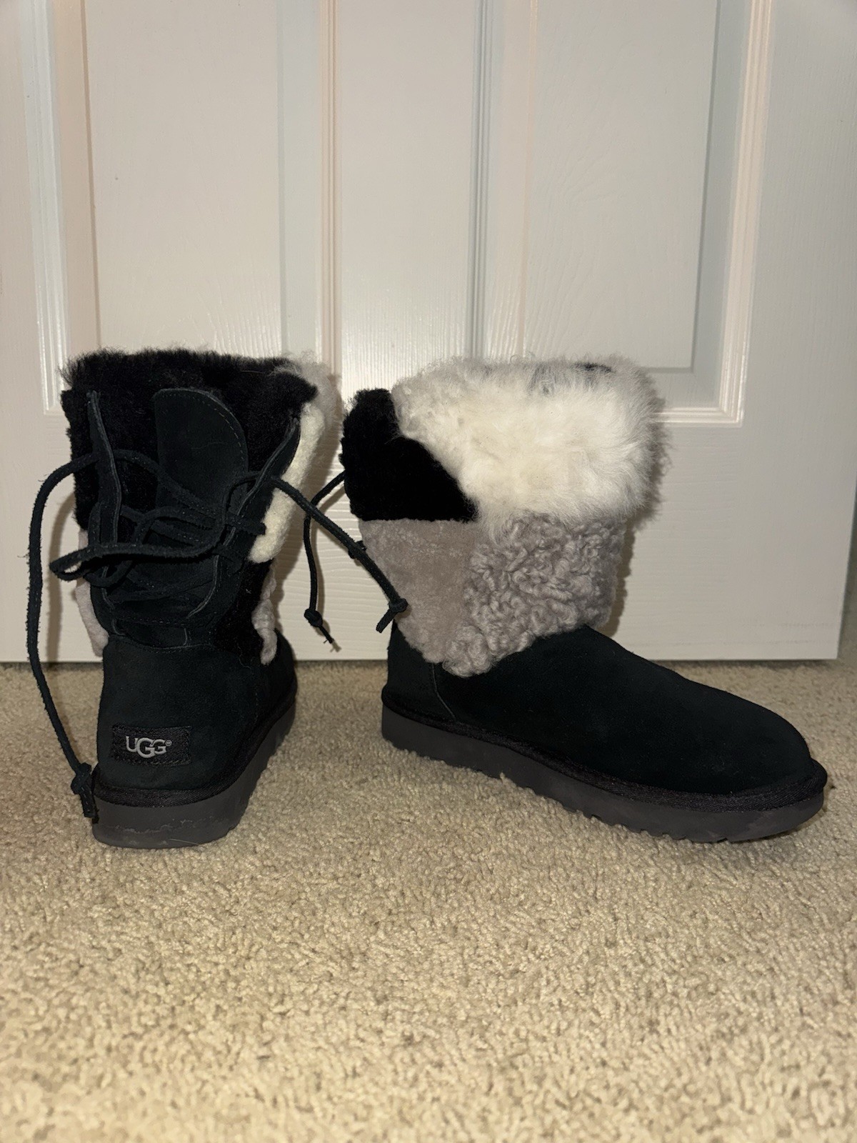 UGG Classic Short Patchwork Fluff Womens Size 8 B… - image 1