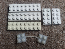 6x Lego Vintage Conductive Small Connector Plates Wires Space Monorail Bundle