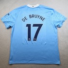 Manchester City Shirt 2XL Blue Home Kit 2020 2021 Puma Jersey Kevin De Bruyne 17