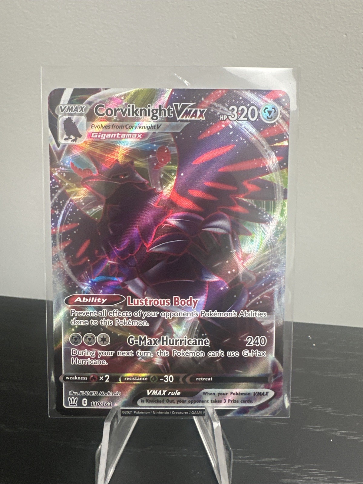 Corviknight VMAX - 110/163 - Battle Styles Full Art Pokemon TCG Ultra Rare - NM