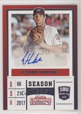 2017 Panini Elite Extra Edition USA Baseball 18U Tickets Ethan Hankins Auto 0c6
