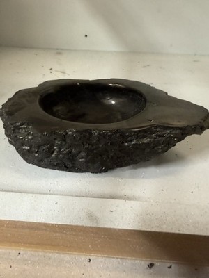 Polished Deep Mined Anthracite Dish  From North Eastern Pennsylvania USA
