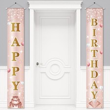 Birthday Decorations Banner, Happy Birthday Door Sign for Men Women Boys Girl...