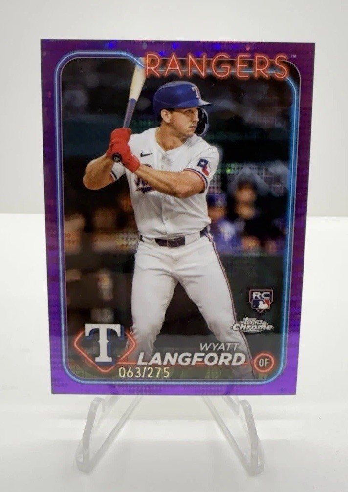 2024 Topps Chrome - Wyatt Langford #122 Purple Sonar Refractor /275 (RC)