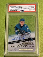 2024 Upper Deck Credentials /99 Macklin Celebrini Auto Signed PSA 9 Acetate RC S