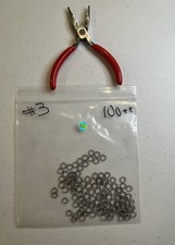 100 nowych pierścieni dzielonych #3 i nowych szczypiec dzielonych pierścieniowych - DARMOWA WYSYŁKA