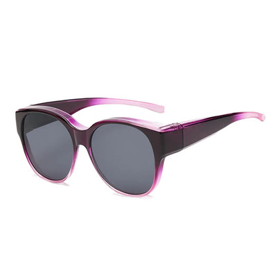 Sommer UV-Schutz Autofahren Sonnenbrille Y2K rundes Gestell Tragen über Brille Retro 