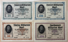 WEILHEIM - Ausgaben des Bezirks - 4 Scheine - TOP RRR