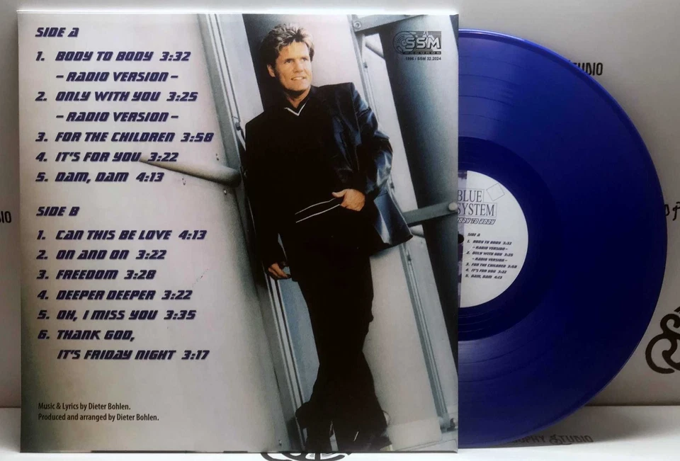 LP Blue System - «Body to Body» 1996 (Reissue 2024) Blau Vinyl NEU in OVP - Bild 2 von 4