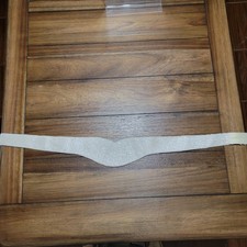 VINTAGE Complete Beaded Ladies Belt White Beads Hook  Loop Closure 35.5"