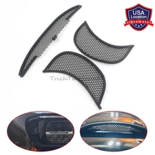 Black Fairing Headlight Vent Screen Grill Mesh For Harley Touring Road Glide 15+