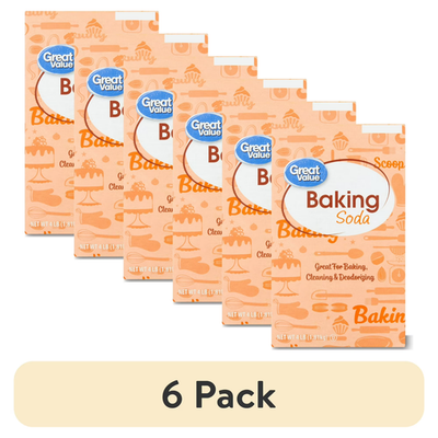 #ad #ad 6 pack Great Value Baking Soda 4 lb Great for baking and deodorizing $19.00